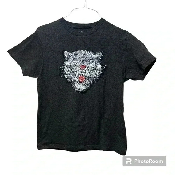 Eighty Eight Short Sleeve Dark Gray T-Shirt Top Animal Tiger Size M Dark gray - Picture 1 of 3
